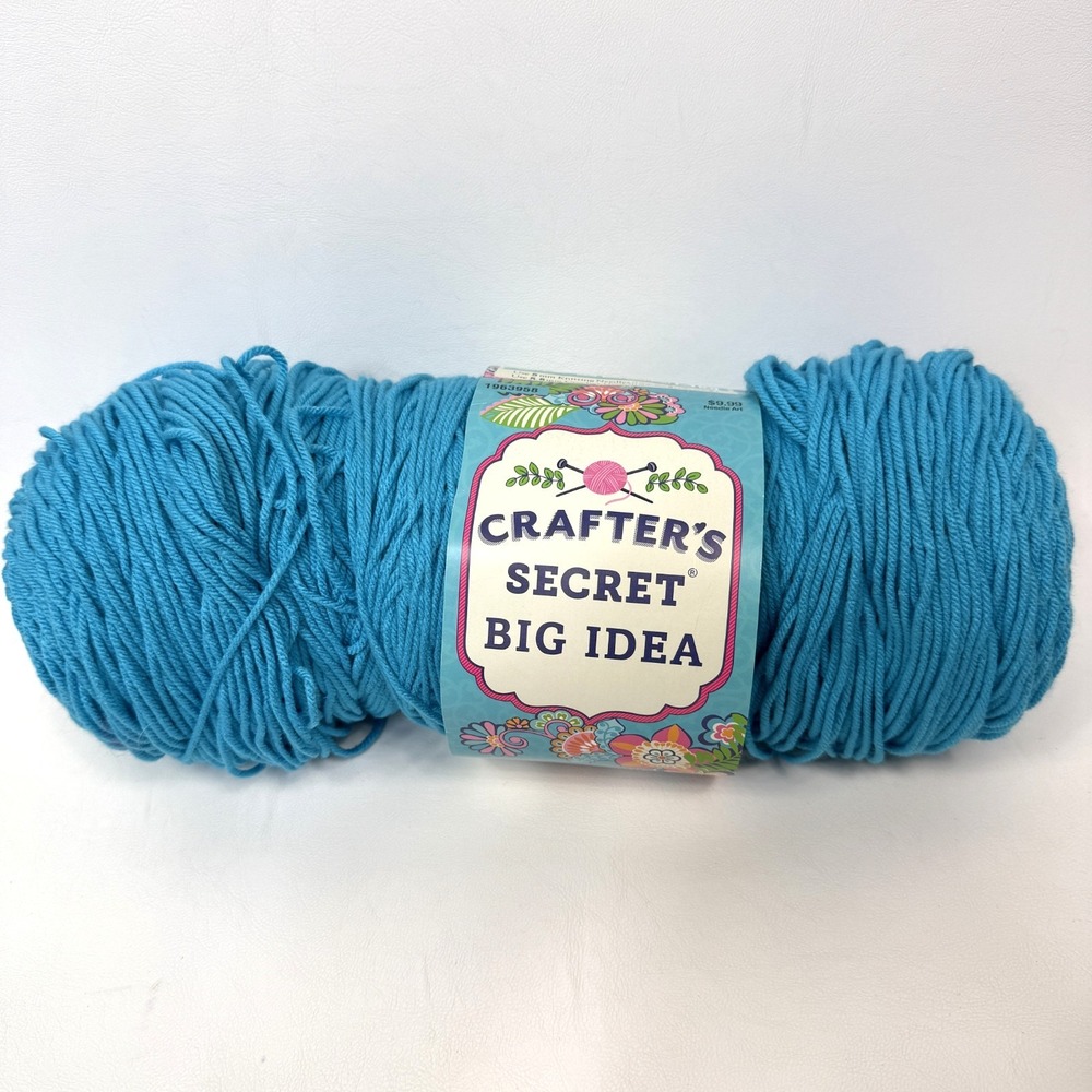 Crafters Secret Big Idea Yarn #47 Splash Blue‎ 16oz Skein Acrylic